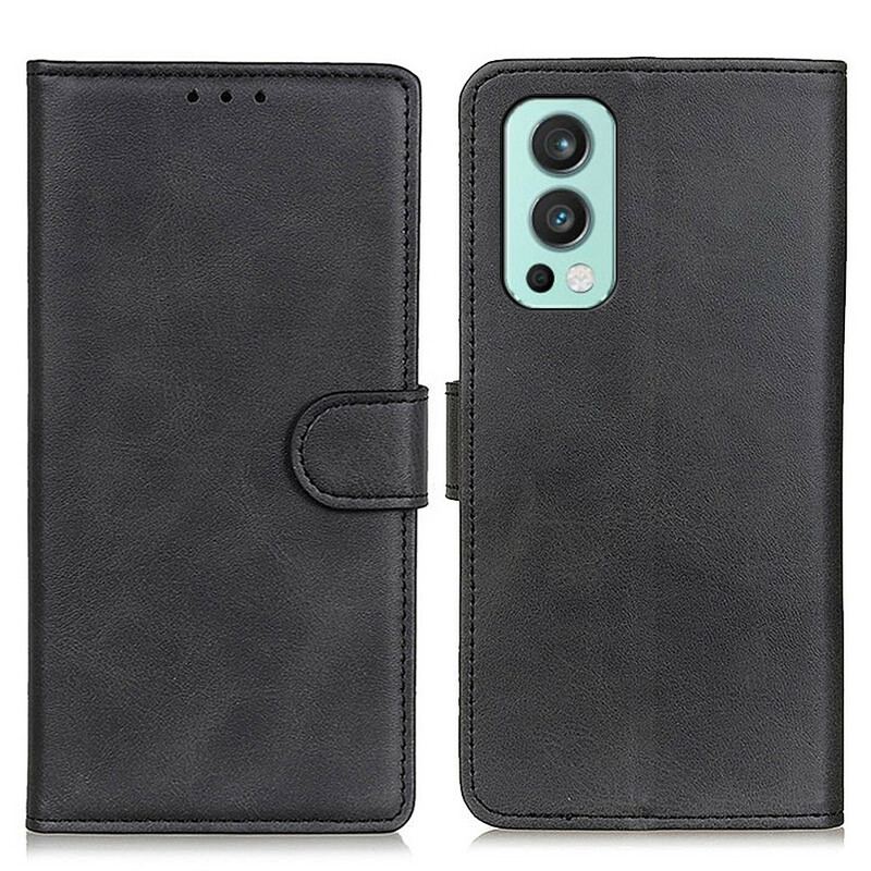 Housse OnePlus Nord 2 5G Matte Effet Cuir Rétro