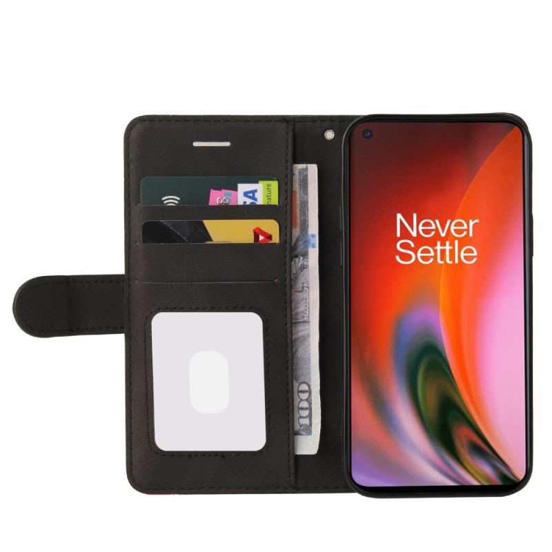 Housse OnePlus Nord 2 5G Simili Cuir Bicolore Signature