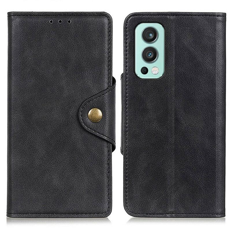 Housse OnePlus Nord 2 5G Simili Cuir Bouton