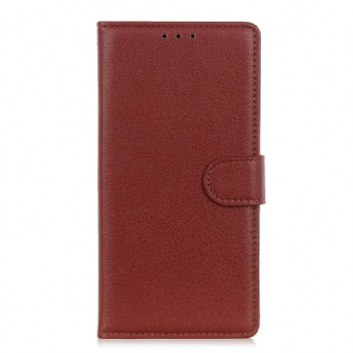 Housse OnePlus Nord 2 5G Simili Cuir Litchi