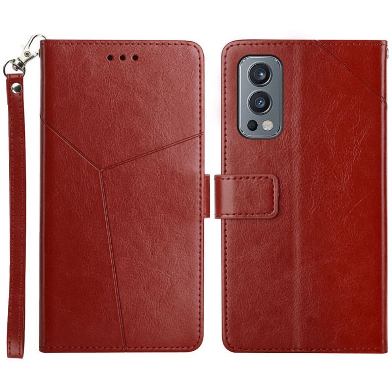 Housse OnePlus Nord 2 5G Style Cuir Géo Y Design