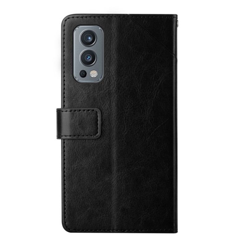 Housse OnePlus Nord 2 5G Style Cuir Géo Y Design