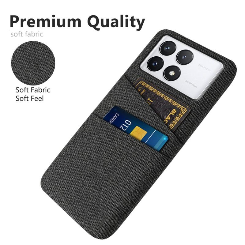 Coque Poco X6 Pro 5G Tissu Porte-Cartes