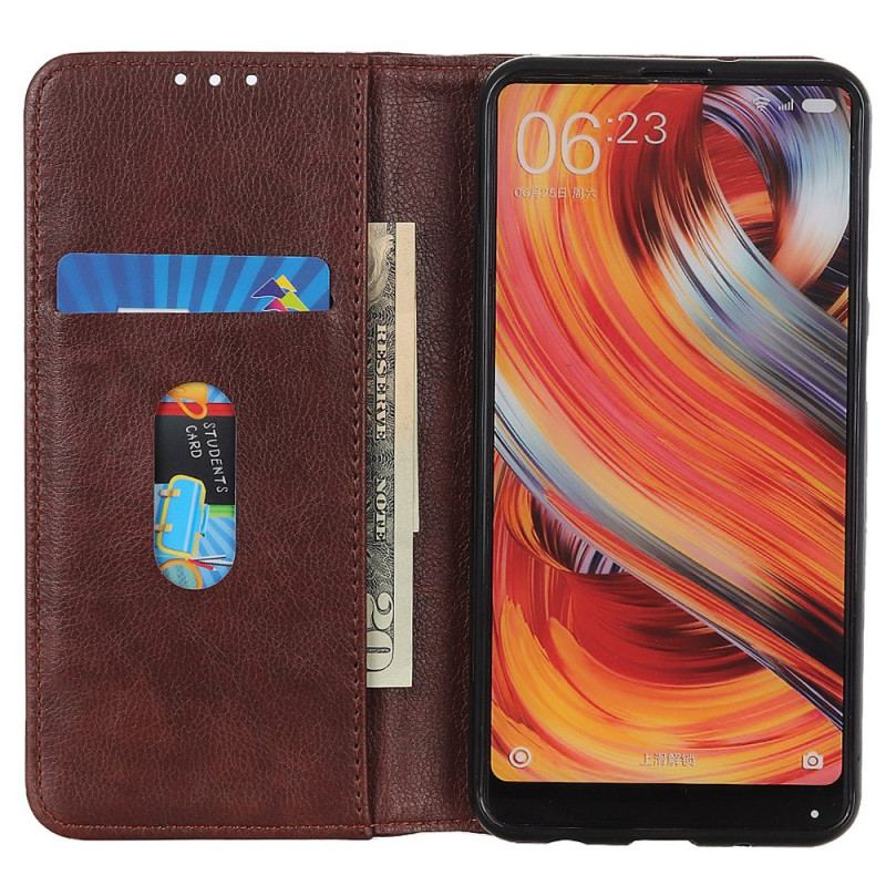 Flip Cover Poco X6 Pro 5G Cuir Fendu