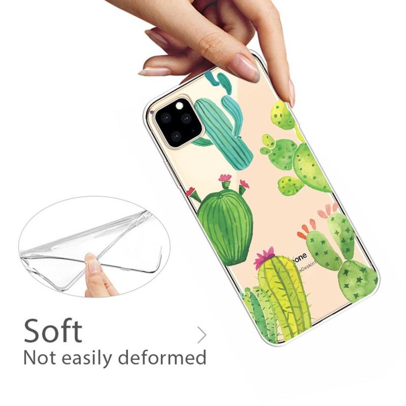 Coque iPhone 11 Pro Cactus Aquarelle