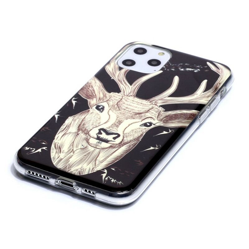 Coque iPhone 11 Pro Cerf Majestueux Fluorescente