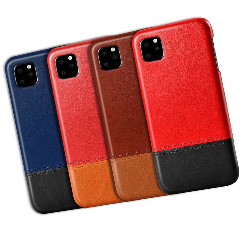 Coque iPhone 11 Pro Effet Cuir Bicolore KSQ