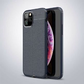 Coque iPhone 11 Pro Effet Cuir Litchi Double Line