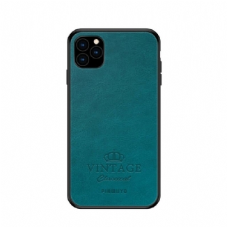 Coque iPhone 11 Pro Effet Cuir Vintage PINWUYO