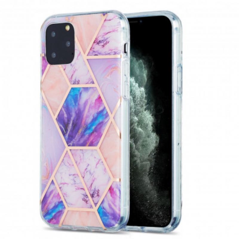 Coque iPhone 11 Pro Marbre Géométrique Flashy