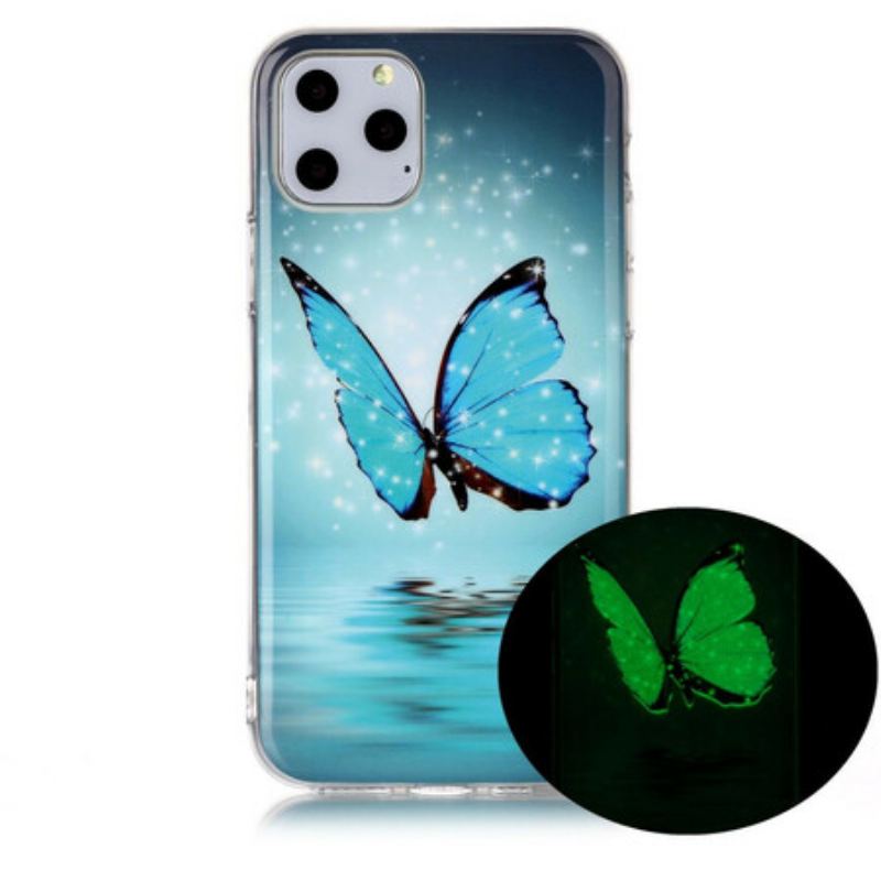 Coque iPhone 11 Pro Papillon Bleu Fluorescente