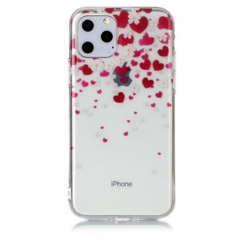 Coque iPhone 11 Pro Pluie de Coeurs