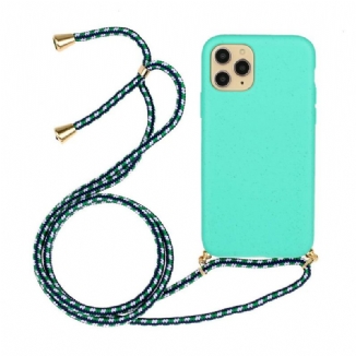 Coque iPhone 11 Pro Silicone et Cordon Coloré