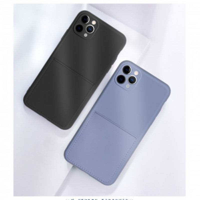 Coque iPhone 11 Pro Silicone et Simili Cuir Porte Carte