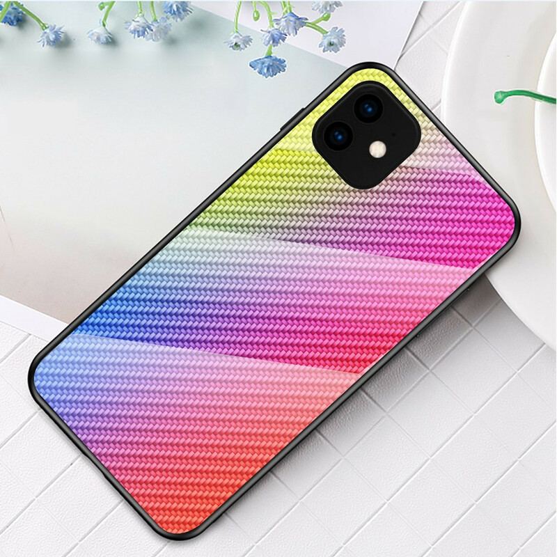 Coque iPhone 11 Pro Verre Trempé Fibre Carbone