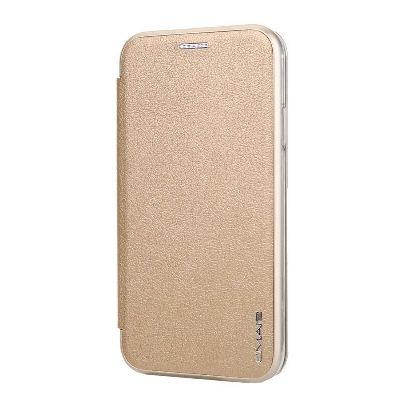 Flip Cover iPhone 11 Pro Simili Cuir CMAI2 Rebords Métallisés