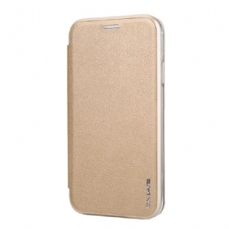 Flip Cover iPhone 11 Pro Simili Cuir CMAI2 Rebords Métallisés