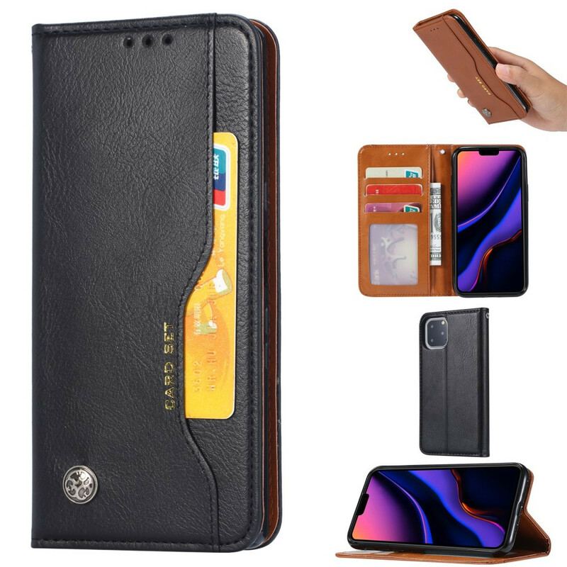 Flip Cover iPhone 11 Pro Simili Cuir Porte-Cartes