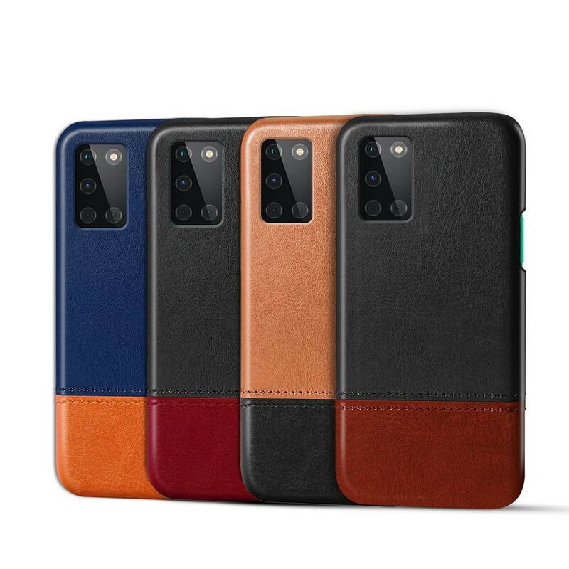 Coque OnePlus 8T Effet Cuir Bicolore KSQ