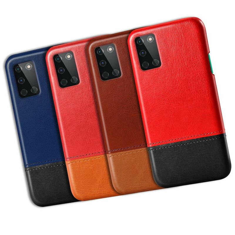 Coque OnePlus 8T Effet Cuir Bicolore KSQ