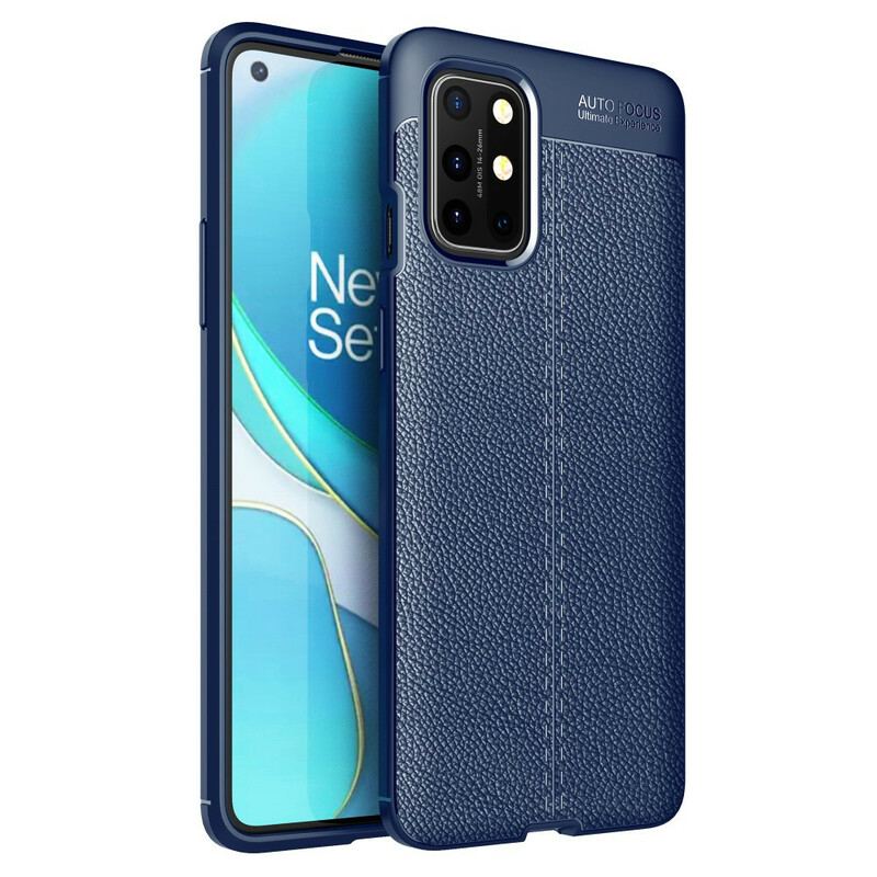 Coque OnePlus 8T Effet Cuir Litchi Double Line