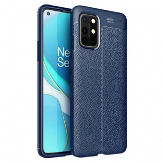 Coque OnePlus 8T Effet Cuir Litchi Double Line