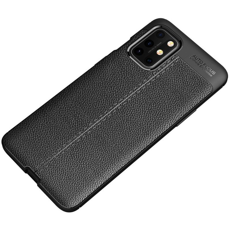 Coque OnePlus 8T Effet Cuir Litchi Double Line