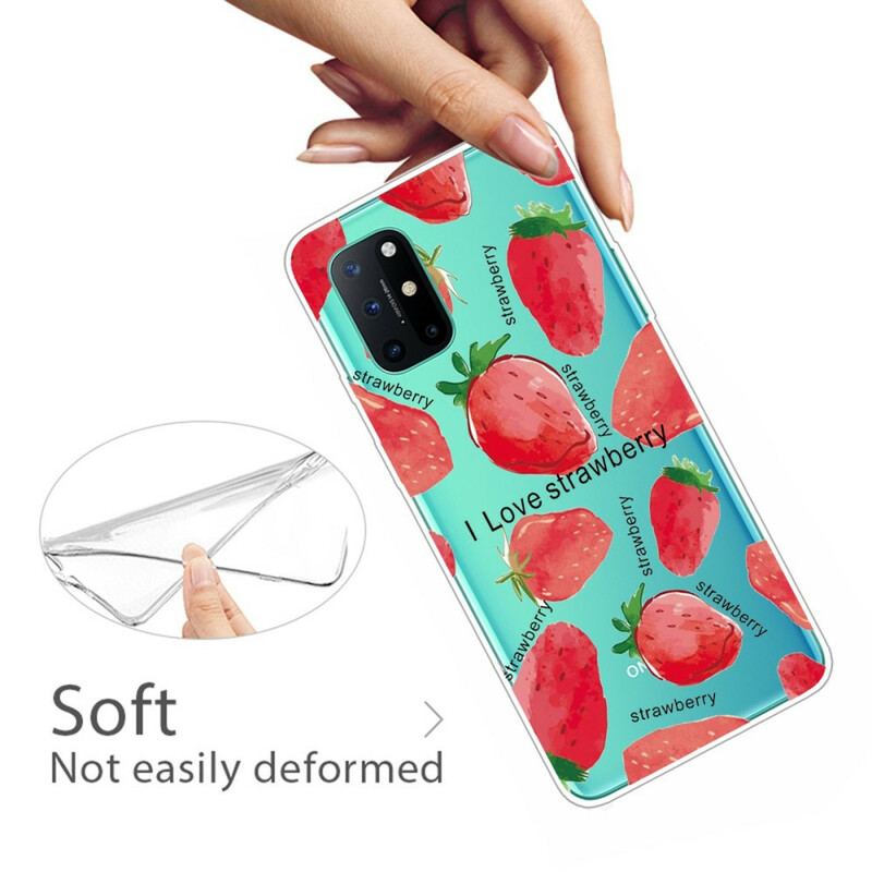 Coque OnePlus 8T Fraise / i Love Strawberry