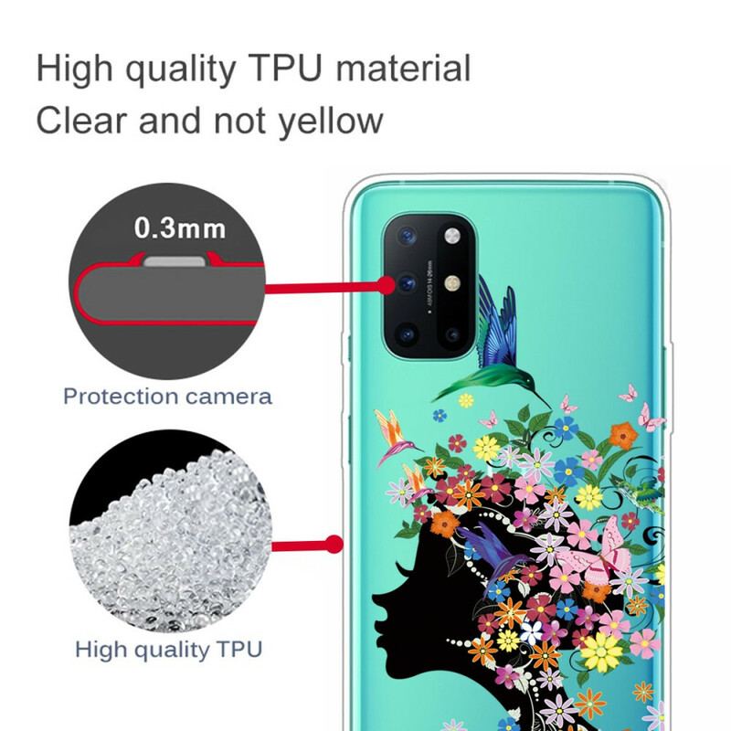 Coque OnePlus 8T Jolie Tête Fleurie