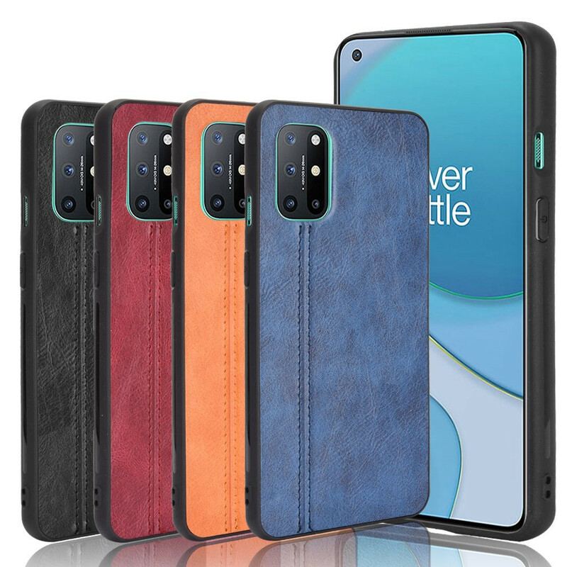 Coque OnePlus 8T Style Cuir Coutures