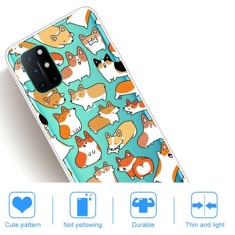 Coque OnePlus 8T Transparente Multiples Chiens