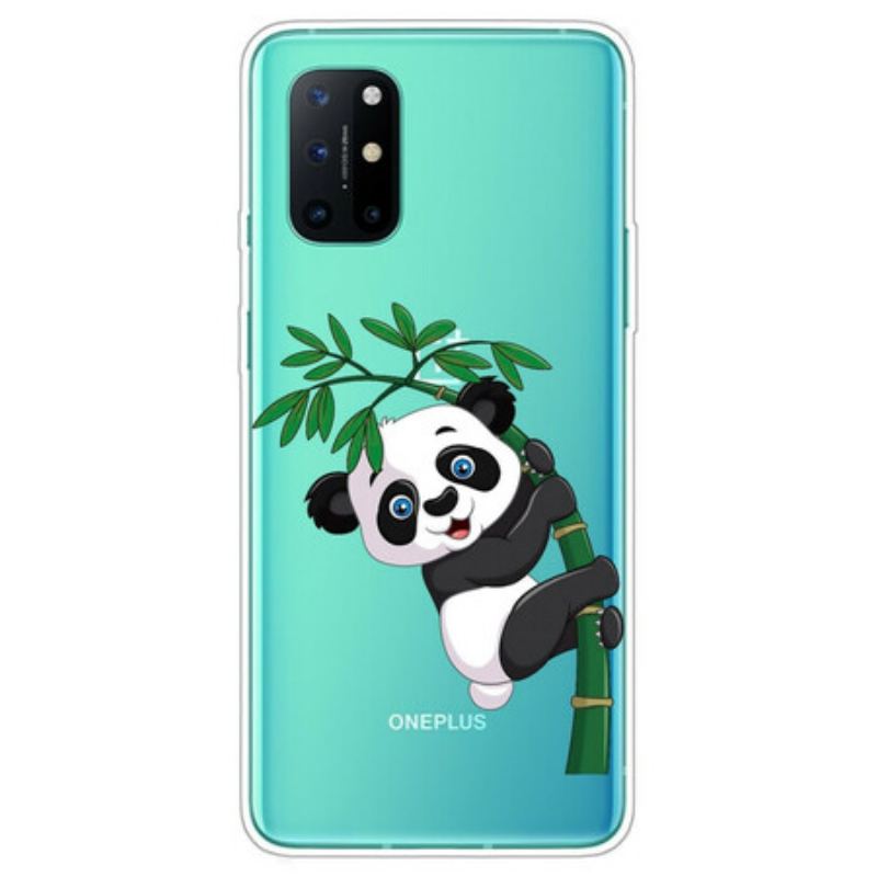 Coque OnePlus 8T Transparente Panda Sur Le Bambou