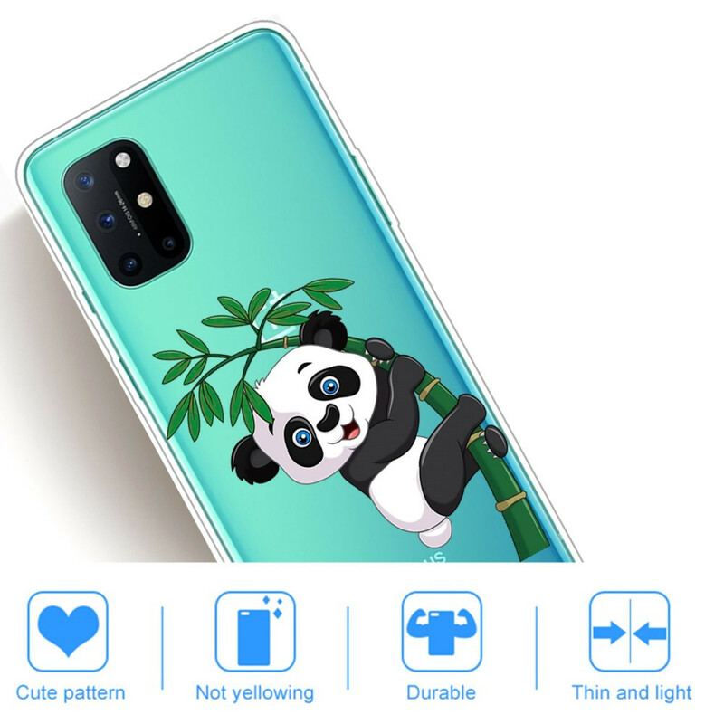 Coque OnePlus 8T Transparente Panda Sur Le Bambou