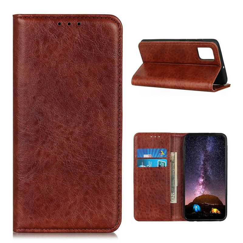 Flip Cover OnePlus 8T Cuir Litchi Fendu Élégance