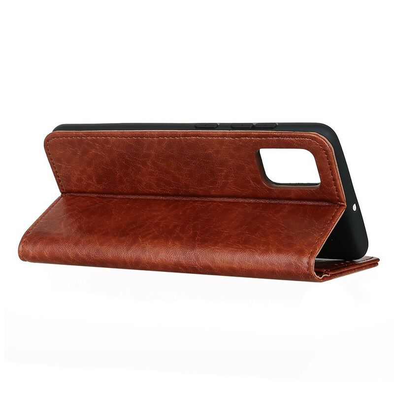 Flip Cover OnePlus 8T Cuir Litchi Fendu Élégance