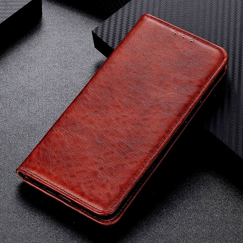 Flip Cover OnePlus 8T Cuir Litchi Fendu Élégance