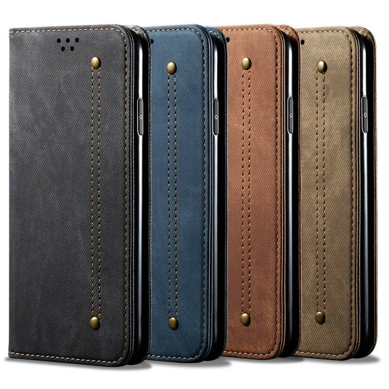 Flip Cover OnePlus 8T Simili Cuir Texture Jeans