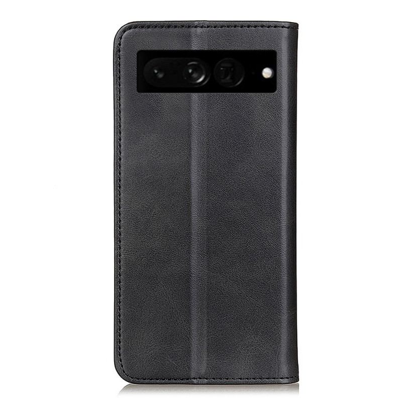 Flip Cover Google Pixel 7 Pro Cuir Fendu Classique