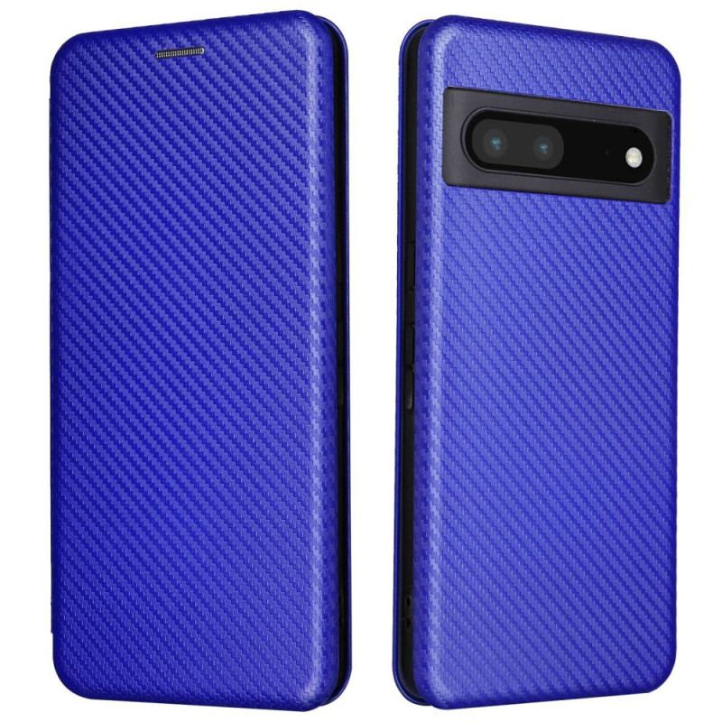 Flip Cover Google Pixel 7 Pro Fibre Carbone