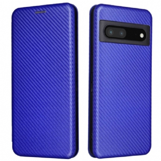 Flip Cover Google Pixel 7 Pro Fibre Carbone