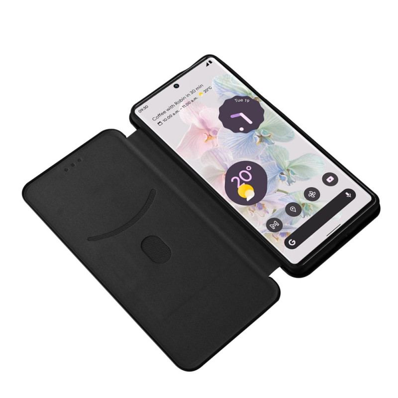 Flip Cover Google Pixel 7 Pro Fibre Carbone