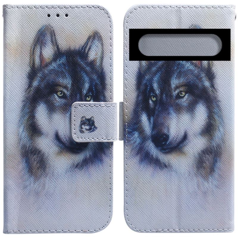 Housse Google Pixel 7 Pro Loup Aquarelle