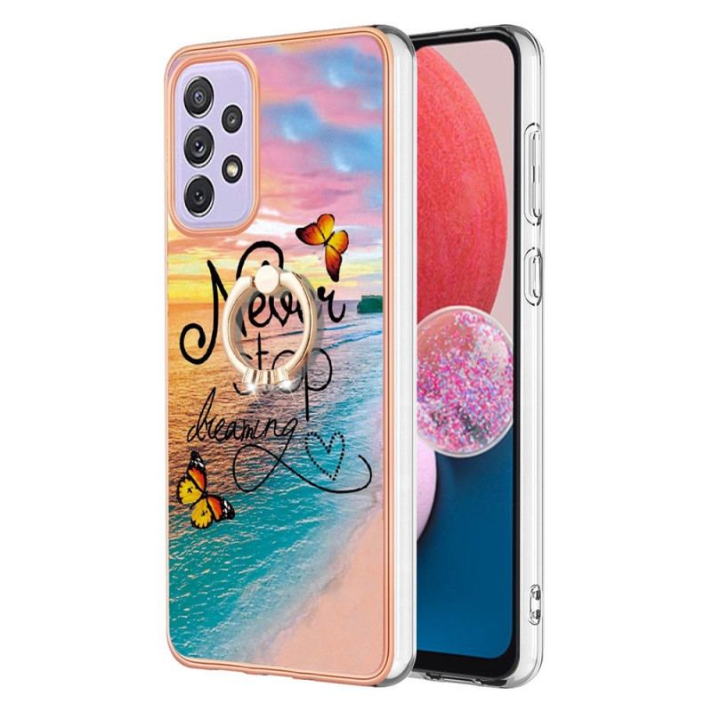 Coque Samsung Galaxy A13 Anneau-Support Never Stop Dreaming