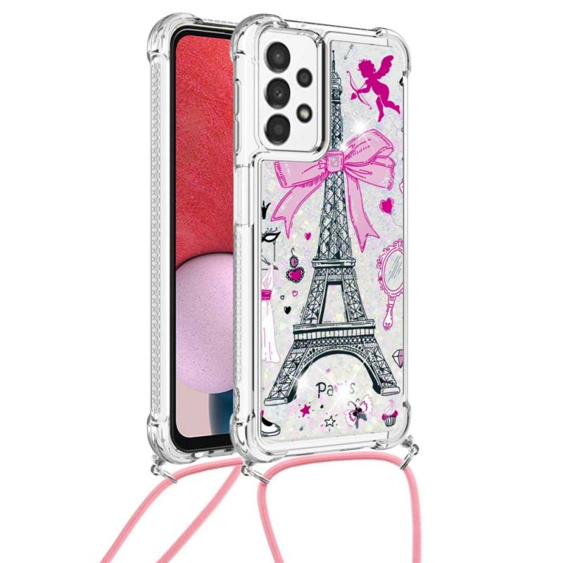 Coque Samsung Galaxy A13 à Cordon Tour Eiffel