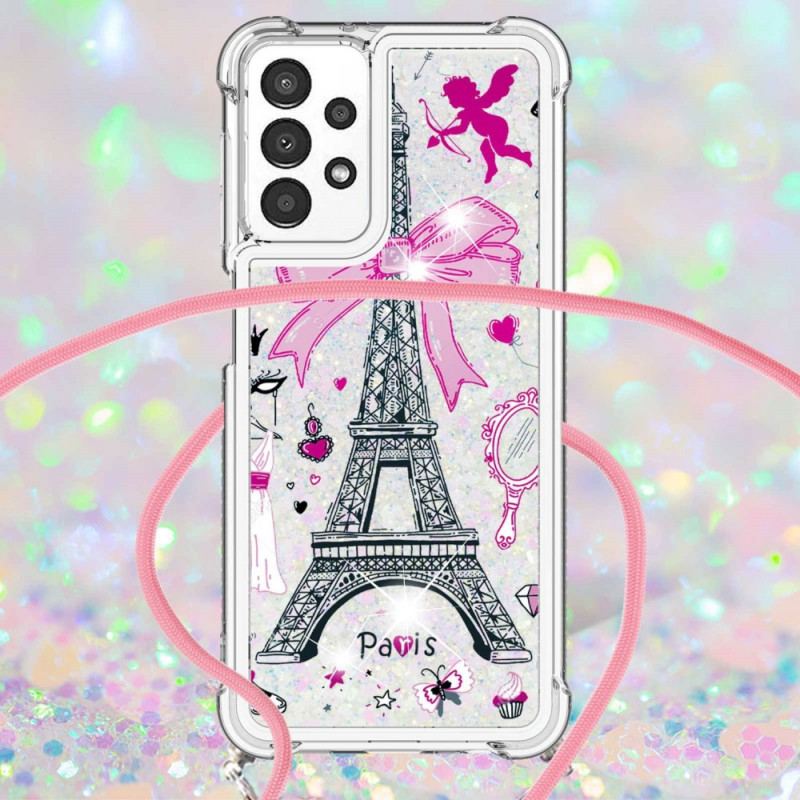 Coque Samsung Galaxy A13 à Cordon Tour Eiffel