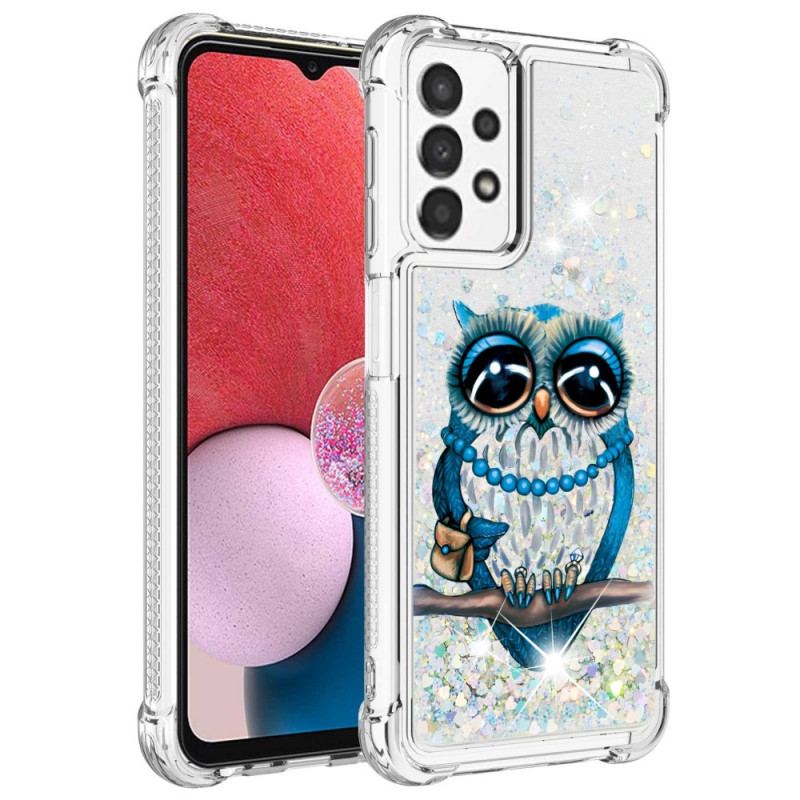 Coque Samsung Galaxy A13 Miss Hibou Paillettes