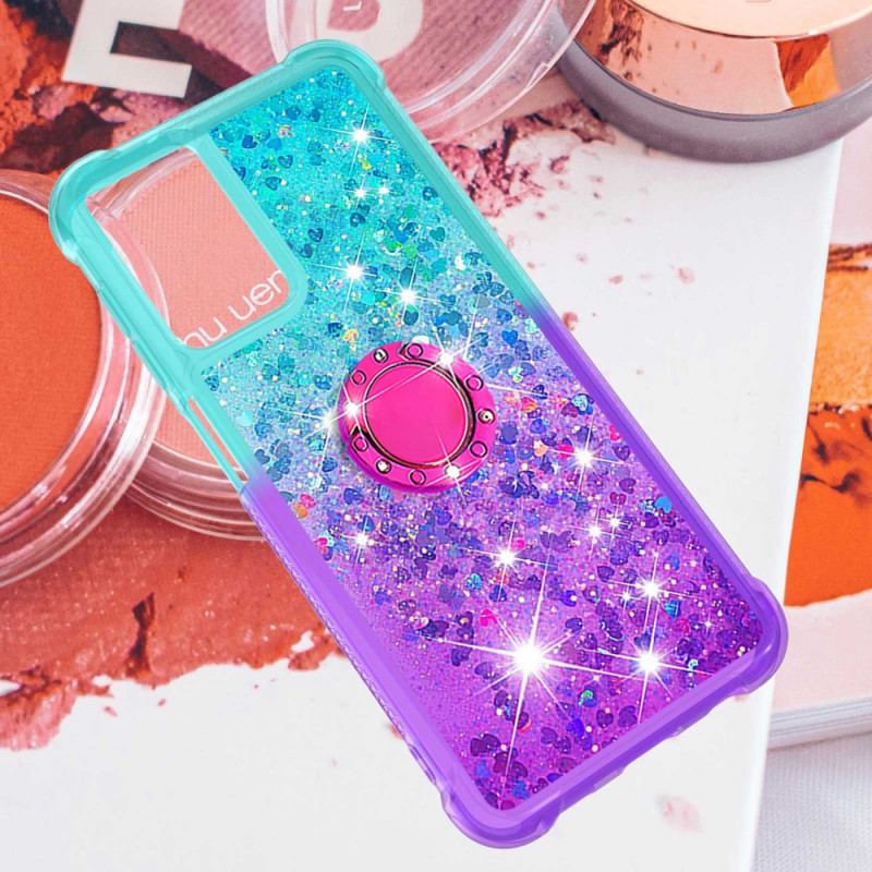 Coque Samsung Galaxy A13 Paillettes Anneau-Support