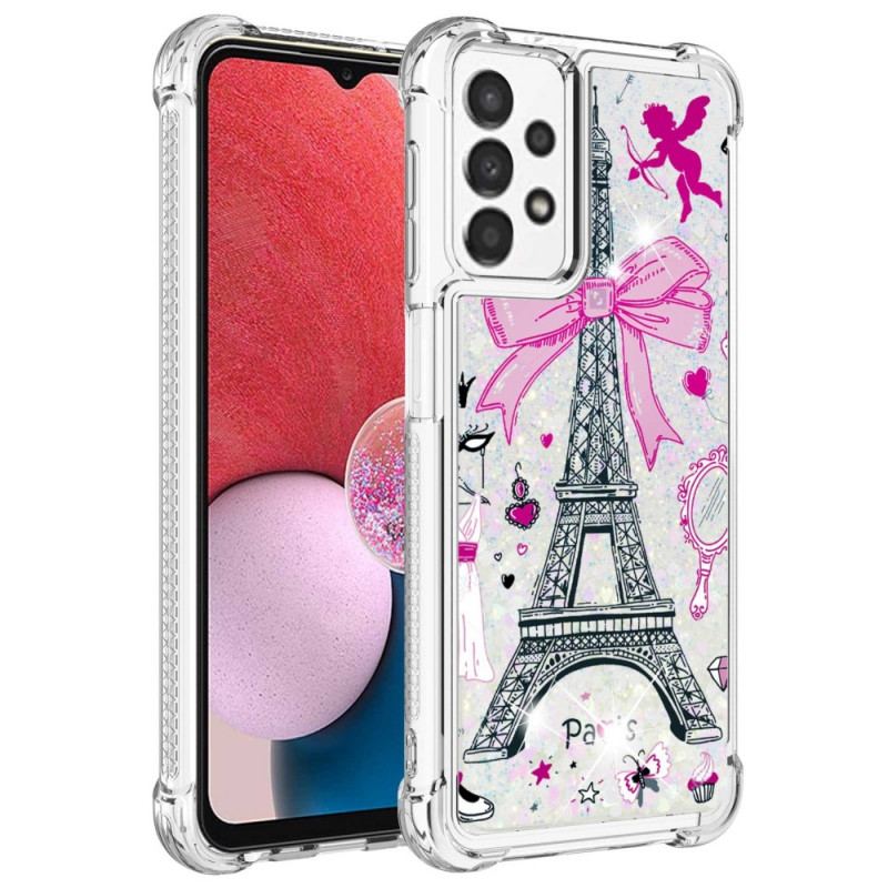 Coque Samsung Galaxy A13 La Tour Eiffel Paillettes