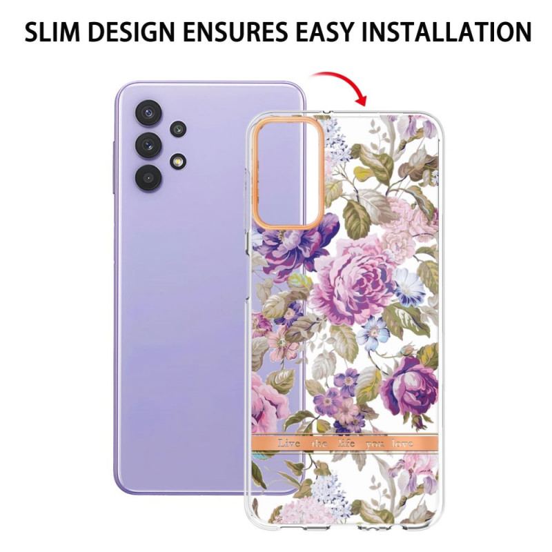 Coque Samsung Galaxy A13 Transparente Florale