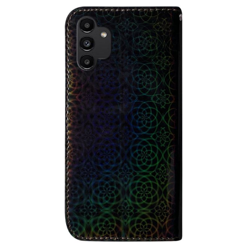 Housse Samsung Galaxy A13 Fleurs Psychédéliques à Lanière